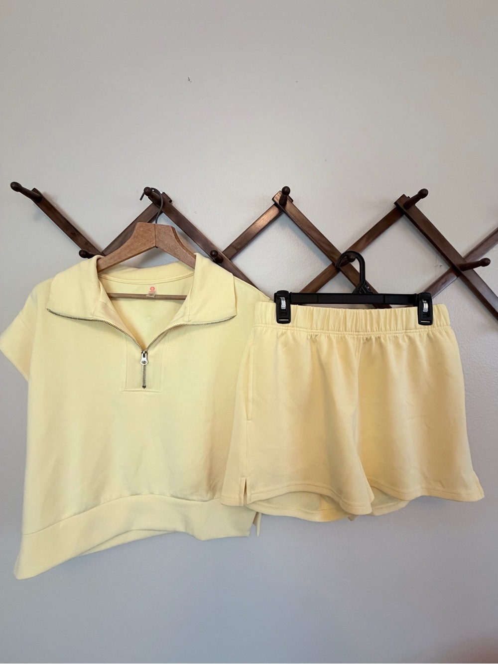 Mono B Pale Yellow Athletic Pull-On Shorts